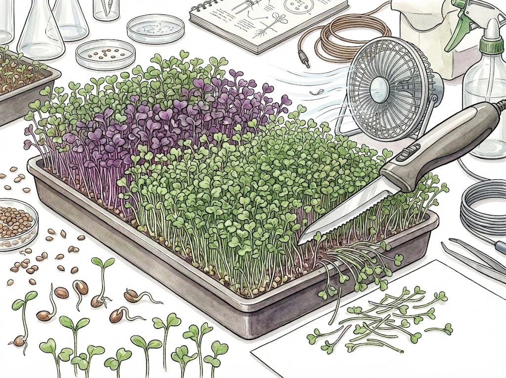 High Density Microgreens Planting: How to Maximize Yield Per Tray